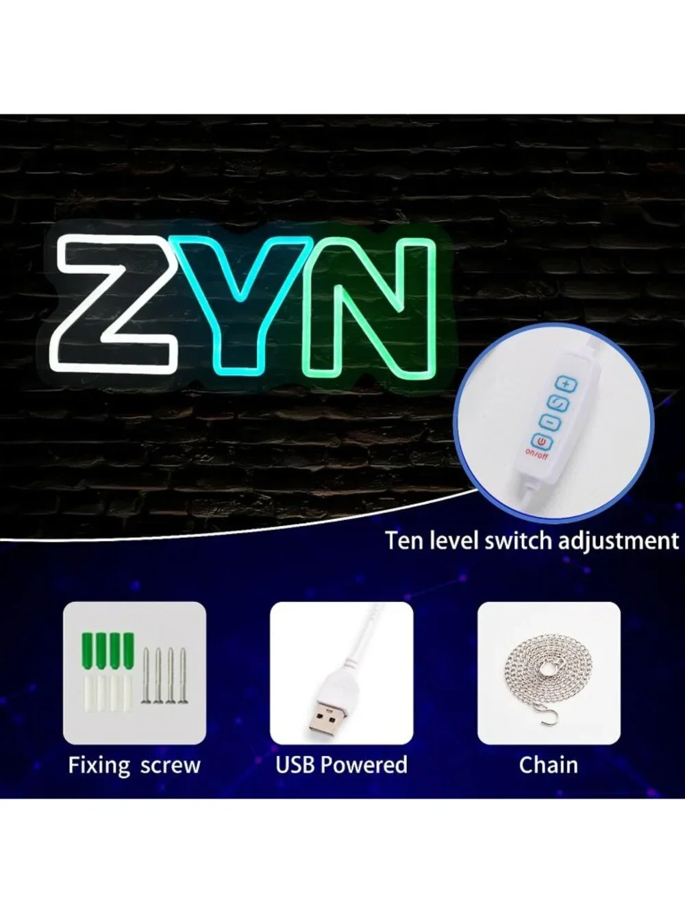 Z.Y.N Neon Sign Dimmable LED Neon Light Business Neon Sign Suitable for Bar